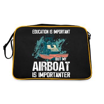 L’éducation est importante, mais mon hydroglisseur est important - Sac Retro - noir/or - Dos