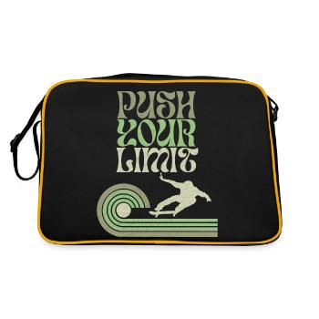 Skater Skating Skateboard Slogan - Retro Bag - black/gold - Back
