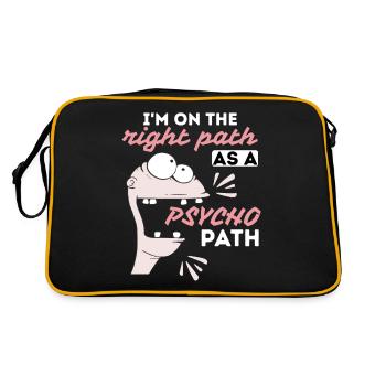 Comic Psychopath, drôle de dicton - Sac Retro - noir/or - Dos
