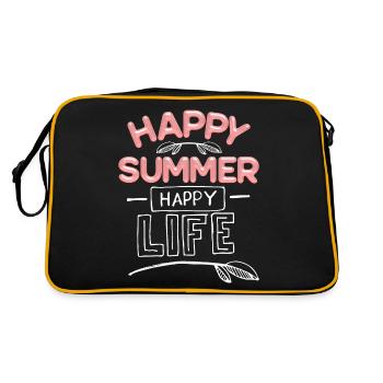 Summer Summer, Happy-Summer Saying - Retro Bag - black/gold - Back