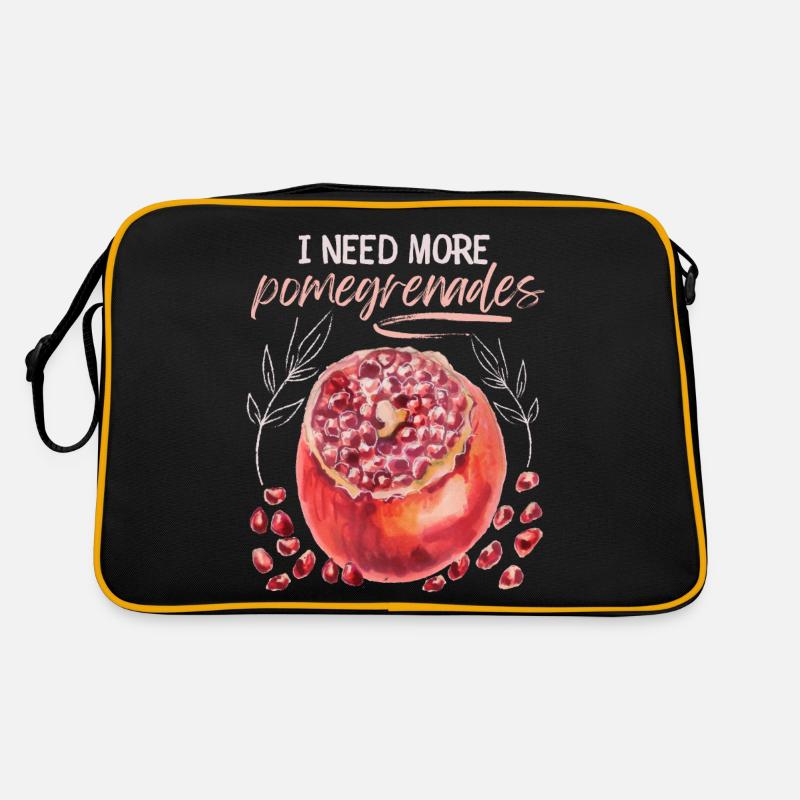 Illustration de grenade, aquarelle, dicton Sac Retro