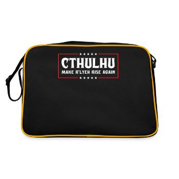 Cthulhu pour le président, fais que R’lyeh se lève à nouveau - Sac Retro - noir/or - Dos