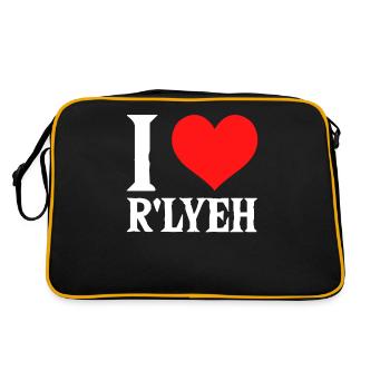 Cthulhu I Love R’lyeh, drôle d’horreur cosmique Cthulhu - Sac Retro - noir/or - Dos