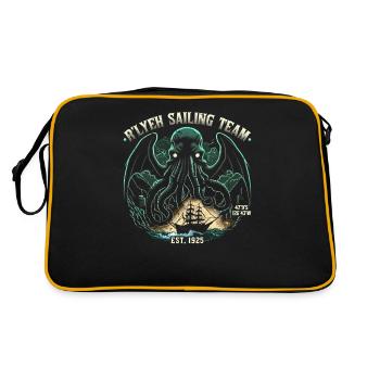 Cthulhu R'lyeh Sailing Team, Cosmic Horror Cthulhu - Retro Bag - black/gold - Back