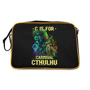 C Is For Cthulhu Carnival Mardi Gras Cosmic Horror - Retro Bag - black/gold - Back