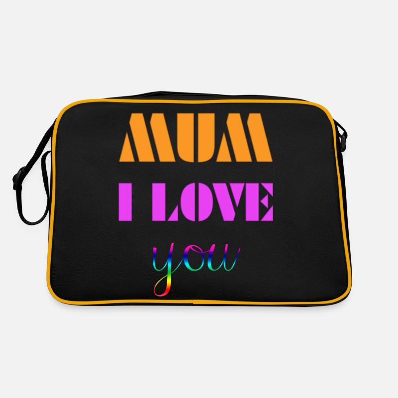 Mama, ich liebe dich - Retro Tasche - Schwarz/Gold