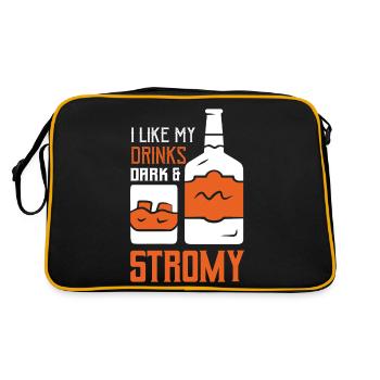I Like My Drinks Dark & Stromy Drinking Rum - Retro Bag - black/gold - Back