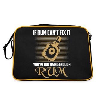 If Rum Can't Fix It You're Not Using Enough Rum Dr - Retro Tasche - Schwarz/Gold - Hinten