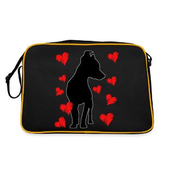 I love ratler - Retro Bag - black/gold - Back