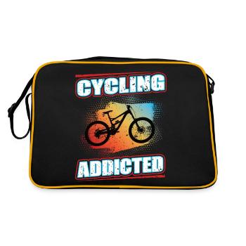 Cycling Addicted Mountainbike MTB Fahrrad Rad - Retro Tasche - Schwarz/Gold - Hinten