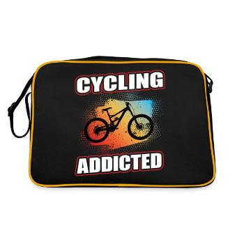 Cycling Addicted Mountainbike MTB Fahrrad Rad - Retro Tasche - Schwarz/Gold - Hinten