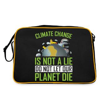 Climate Change Is Not a Lie ! - Retro Bag - black/gold - Back