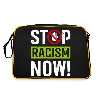 Arrêtez le racisme maintenant - Sac Retro - noir/or - Dos