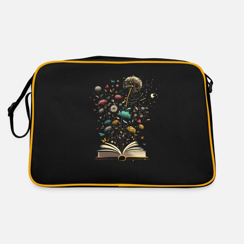 Löwenzahn Bücher Cool Blumen Bibliothekar Fun Squad Retro Tasche