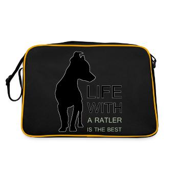 Life with a Ratler is the best - Retro Bag - black/gold - Back