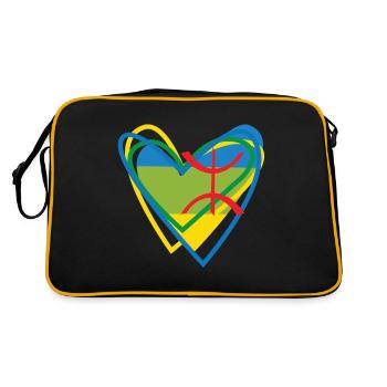 Je suis kabyles dans mon cœur AMAZIGH - Sac Retro - noir/or - Dos
