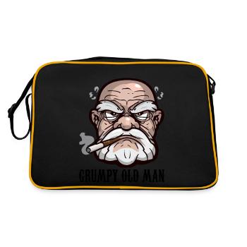 GRUMPY OLD MAN - Retro Bag - black/gold - Back