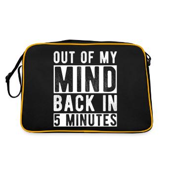 Hors de mon de retour en 5 minutes - Sac Retro - noir/or - Dos