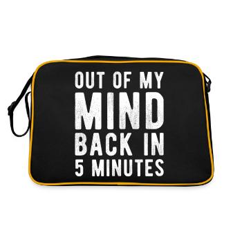 Out of my Mind back in 5 minutes - Retro Bag - black/gold - Back