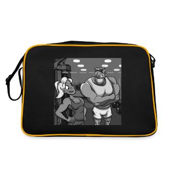 GYMNASE - Sac Retro - noir/or - Dos