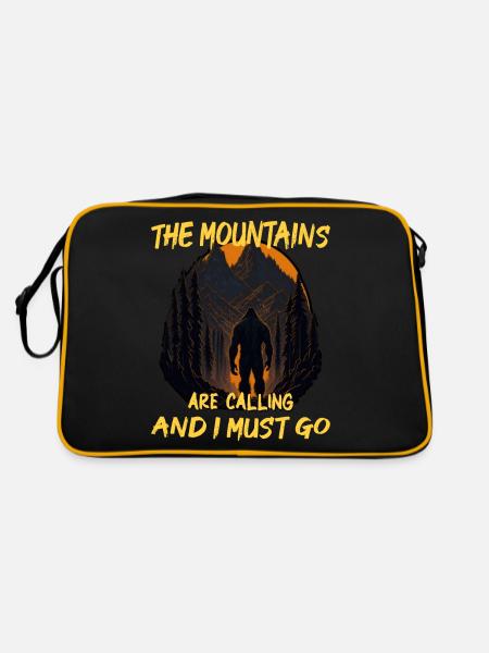 The Mountains Are Calling and I Must Go - Retro Bag - black/gold - Back