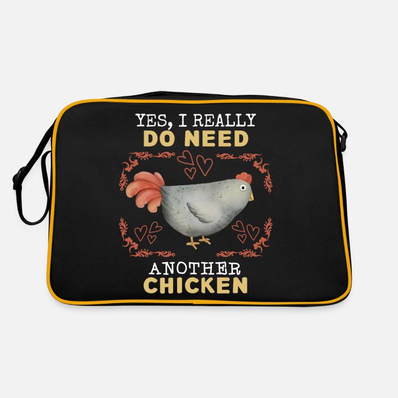 Lustiger Hühner Spruch, Huhn Witz Retro Tasche