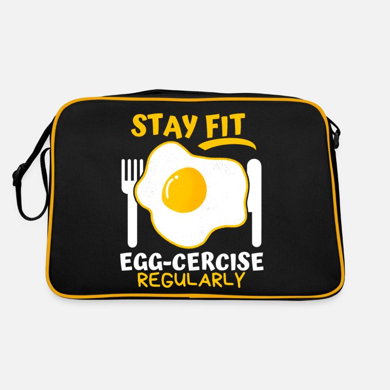 oeuf, oeuf au plat, dicton drôle, jeu de mots oeuf-cercise Sac Retro