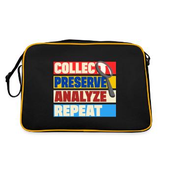 Criminologie Collecter Préserver Analyser Répéter le don - Sac Retro - noir/or - Dos