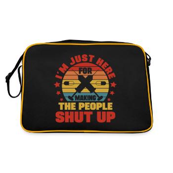 Je suis ici pour faire taire les gens laryngoscope - Sac Retro - noir/or - Dos