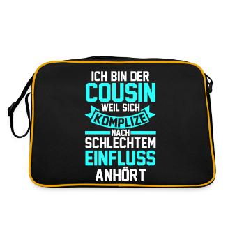 Cousin - Retro Tasche - Schwarz/Gold - Hinten