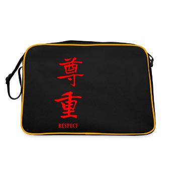 Respect in Chinese - Retro Bag - black/gold - Back