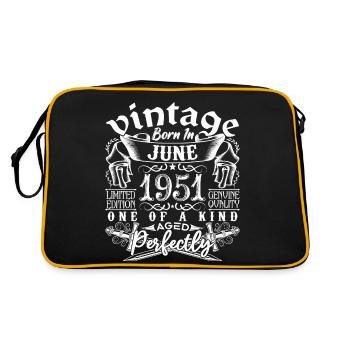 1951 Juin 1951 anniversaire June 1951 Juin - Sac Retro - noir/or - Dos