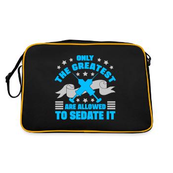 Only The Greatest Are Allowed To Sedate Anesthesia - Retro Bag - black/gold - Back
