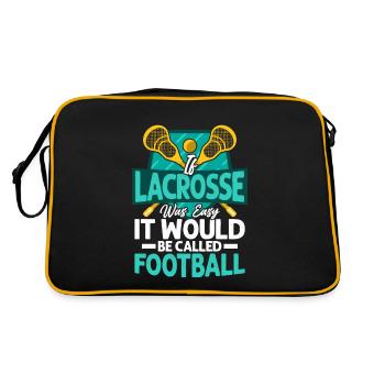 If lacrosse was easy, it would be called Football G - Retro Bag - black/gold - Back