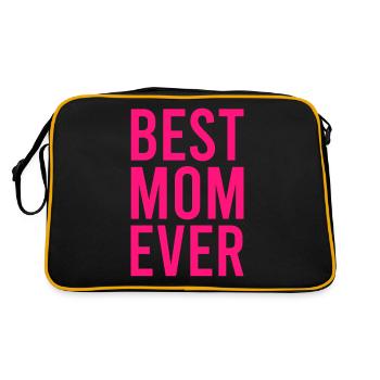 Best Mom Ever Shirt Funny Mama Gift Mothers Day - Retro Bag - black/gold - Back