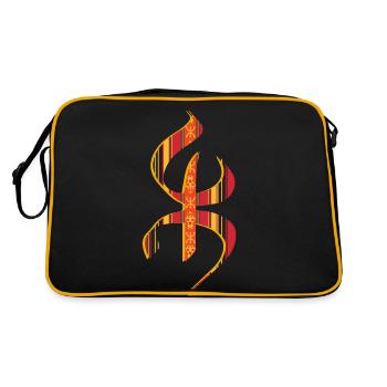 Kabyle fouda z amazigh - symbole berbère - Sac Retro - noir/or - Dos