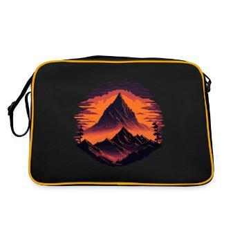 Retro Pixel Mountains - Retro Bag - black/gold - Back