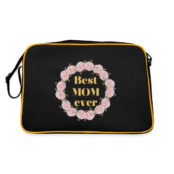 Mother's Day, Best MOM ever - Retro Bag - black/gold - Back