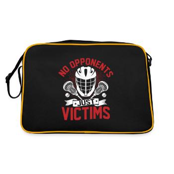 No Opponents Just Victims Lacrosse Player Team - Retro Bag - black/gold - Back
