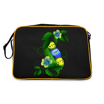 Budgie in the pea - Retro Bag - black/gold - Back