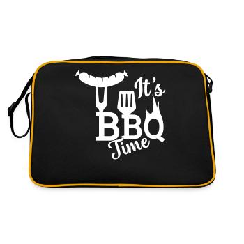 It's BBQ Time Smoker Barbecue Grilling - Retro Bag - black/gold - Back