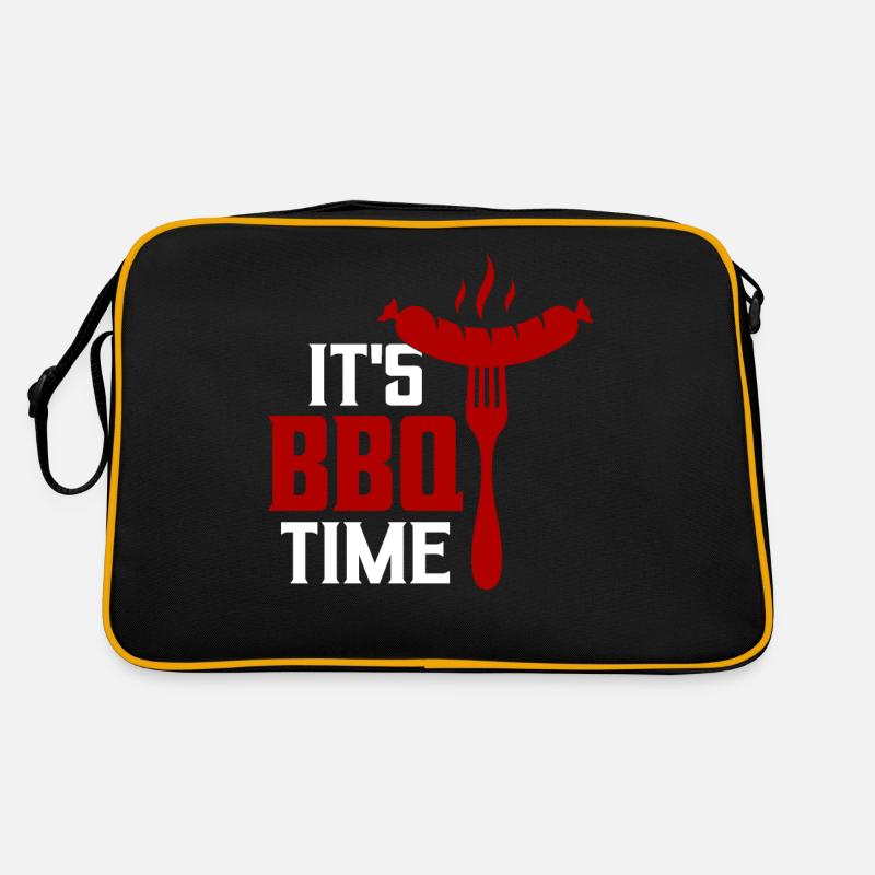 It's BBQ Time Grilling Barbecue Smoker Retro Tasche