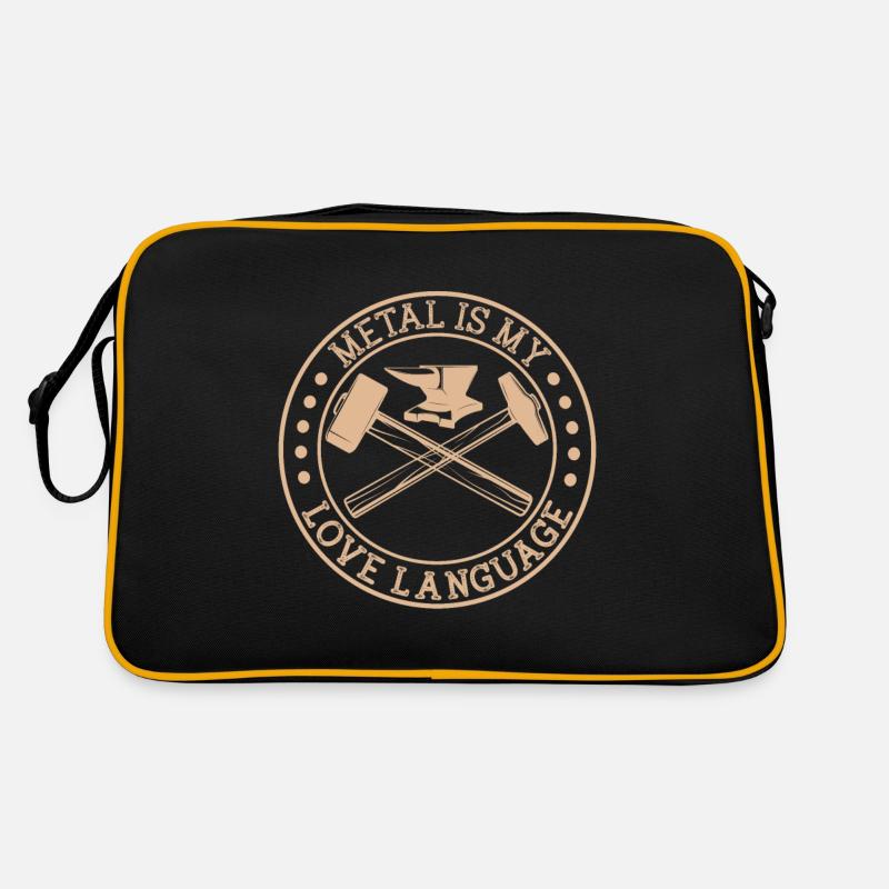 Blacksmithing Metal Is My Love Language Gift Idea Retro Bag