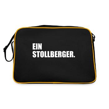 Ein Stollberger - Retro Tasche - Schwarz/Gold - Hinten