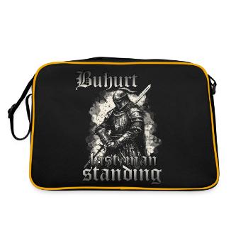 Buhurt Joute Motif Médiéval Hobby Warrior - Sac Retro - noir/or - Dos