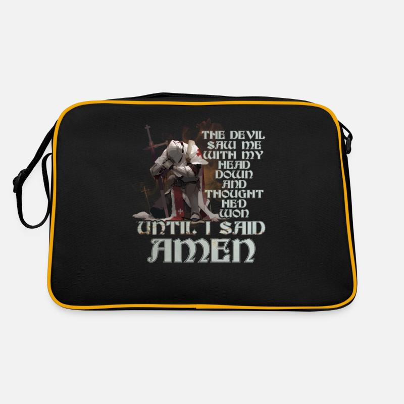 The Devil Saw Me Thought He'd Won Jesus Quotes Retro Bag