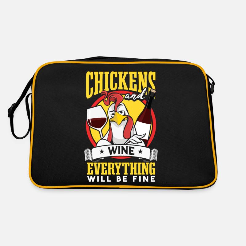 Poulets et vin | Éleveur de poulets Sac Retro