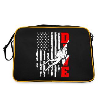 Plongée drapeau américain Plongée US Patriot - Sac Retro - noir/or - Dos