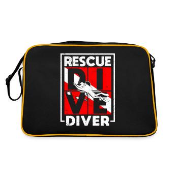 Diving Rescue Diver Flag Diver Instructor - Retro Bag - black/gold - Back
