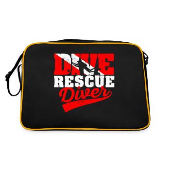 Diving Rescue Diver Flag Diver Instructor - Retro Bag - black/gold - Back